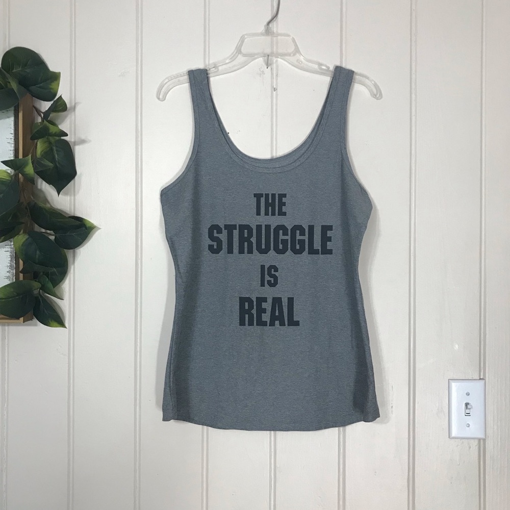 Ladies No Boundaries The Struggle is Real Tank Top NWOT
Size XXL 2XL 2XG
92% Po…